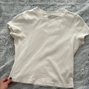 Classic White Women's Crop Top
